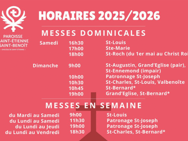 Horaires 2025-2026