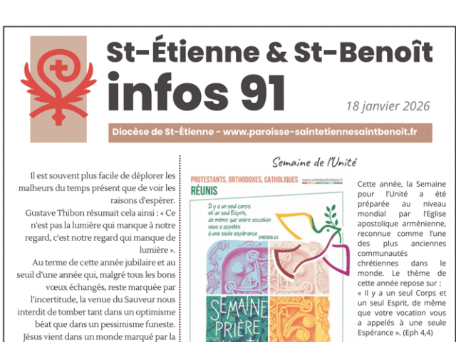 Bulletin Paroissial du 18 janvier 2026 – n°91