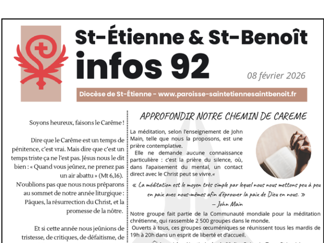 Bulletin Paroissial du  8 février 2026 – n°92