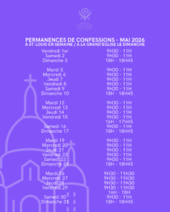 Confessions – Mai 2026