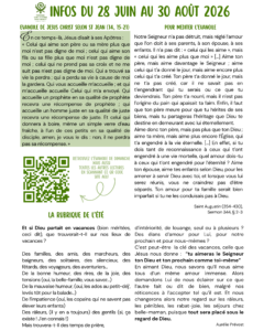 Bulletin du 28 Juin au 30 Août 2026