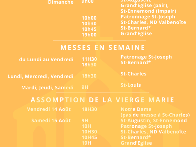 Horaires de l&rsquo;Été 2026