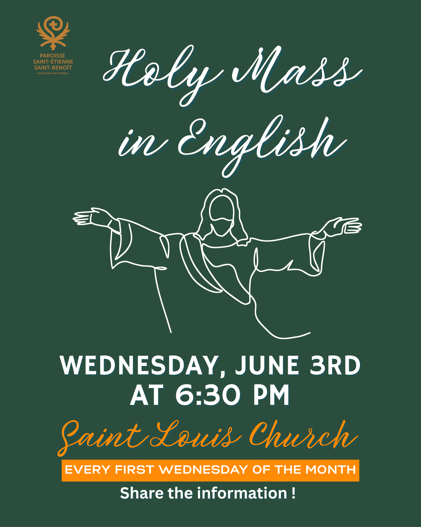 Lire la suite à propos de l’article Holy Mass in English