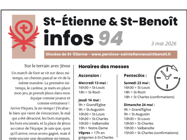 Bulletin Paroissial du  3 mai 2026 – n°94